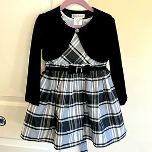 Jona Michelle Black, White, and Silver 2t Dress